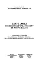 Cover of: Henri Lopes by sous la direction de André-Patient Bokiba et Antoine Yila.