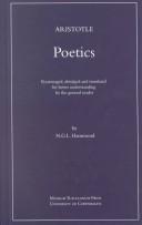 Cover of: Poetics by Aristotle ; rearranged, abridged, and translated for better understanding by the general reader by N.G.L. Hammond.