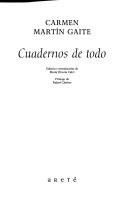 Cover of: Cuadernos de todo by Carmen Martín Gaite