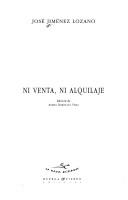 Cover of: Ni venta, ni alquilaje