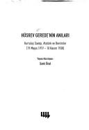 Hüsrev Gerede'nin anıları by Hüsrev Gerede