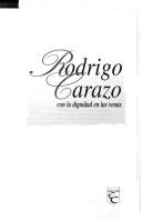 Cover of: Rodrigo Carazo: con la dignidad en las venas.