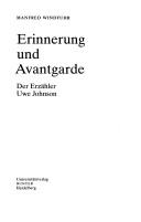 Cover of: Erinnerung und Avantgarde by Manfred Windfuhr