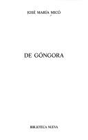 Cover of: De Góngora