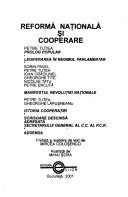 Cover of: Reformă naţională şi cooperare by Petre Țuțea ... [et al.].