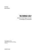 Cover of: So lebten sie!: spazieren auf den Wegen von Frauen in Hamburgs Alt- und Neustadt