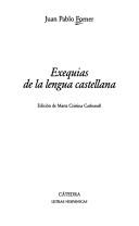 Cover of: Exequias de la lengua castellana