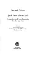 Cover of: Jord, linne eller träkol?: genusordning och hushållsstrategier, Bjuråker 1750-1850