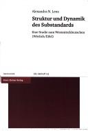 Cover of: Struktur und Dynamik des Substandards: Eine Studie zum Westmitteldeutschen (Wittlich/Eifel)