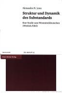 Cover of: Struktur und Dynamik des Substandards by Alexandra N. Lenz