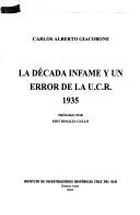 Cover of: La década infame y un error de la U.C.R., 1935