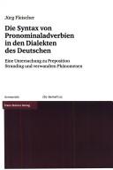 Cover of: Syntax der Pronominaladverbien in den Dialekten des Deutschen