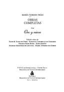 Obras completas by María Torres Frías