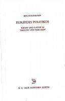 Euripides Politikos by Jens Holzhausen