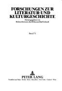 Cover of: Deutschsprachige Hörspiele 1924-33: elf Studien zu ihrer gattungsgeschichtlichen Differenzierung