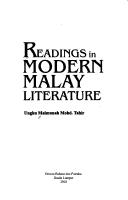 Cover of: Readings in modern Malay literature