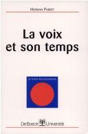 Cover of: voix et son temps