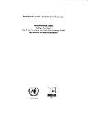 Cover of: Participación social y poder local en Guatemala: Código municipal, Ley de consejos de desarrollo urbano y rural, Ley general de descentralización