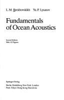 Cover of: Fundamentals of ocean acoustics