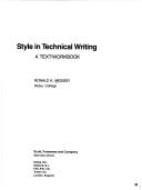 Cover of: Style in technical writing by Ronald K. Messer