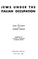 Cover of: Jews under the Italian occupation
