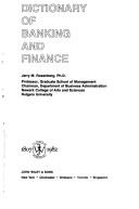 Cover of: Dictionary of banking and finance by Jerry Martin Rosenberg