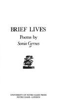 Cover of: Brief lives: poems