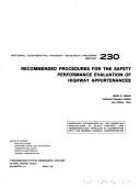 Cover of: Recommended procedures for the safety performance evaluation of highway appurtenances by Jarvis Dale Michie