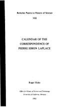 Calendar of the correspondence of Pierre Simon Laplace by Roger Hahn