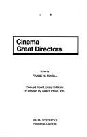 Cover of: Cinema great directors