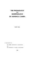 The phonology and morphology of Axininca Campa by David Lawrence Payne