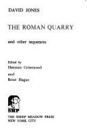 Cover of: The Roman quarry, and other sequences