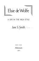 Cover of: Elsie de Wolfe: a life in the high style