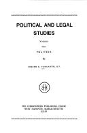 Cover of: Political and legal studies | Joseph F. Costanzo