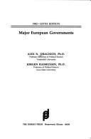 Cover of: Major European governments | Alex N. Dragnich