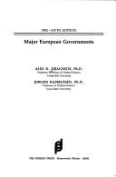 Cover of: Major European Gouvernments by Alex N. Dragnich