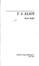 Cover of: T.S. Eliot by Burton Raffel