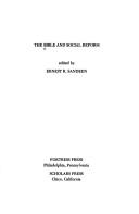 Cover of: The Bible and social reform