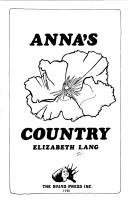 Cover of: Anna's country by Elizabeth Lang