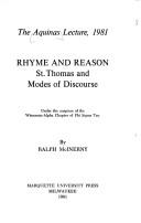 Cover of: Rhyme and reason by Ralph M. McInerny