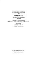 Cover of: Index to poetry in periodicals, American poetic renaissance, 1915-1919: an index of poets and poems published in American magazines and newspapers
