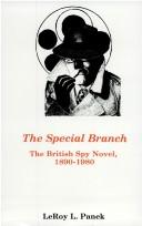 Cover of: The special branch: the British spy novel, 1890-1980