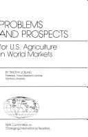 Cover of: Problems and prospects for U.S. agriculture in world markets