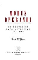 Cover of: Modus operandi: an excursion into detective fiction