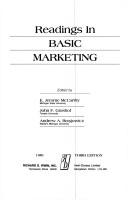 Cover of: Readings in basic marketing by edited by E. Jerome McCarthy, John F. Grashof, Andrew A. Brogowicz.