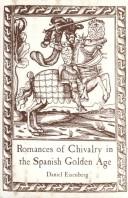 Cover of: Romances of chivalry in the Spanish Golden Age