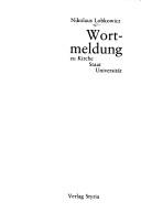 Cover of: Wortmeldung zu Kirche, Staat, Universität