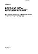 Inter- und intraregionale Mobilität by Klaus Marel