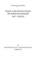 Cover of: Staat und Revolution in Sowjetrussland 1917-1922/23