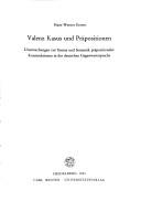 Cover of: Valenz, Kasus und Präpositionen by Hans-Werner Eroms